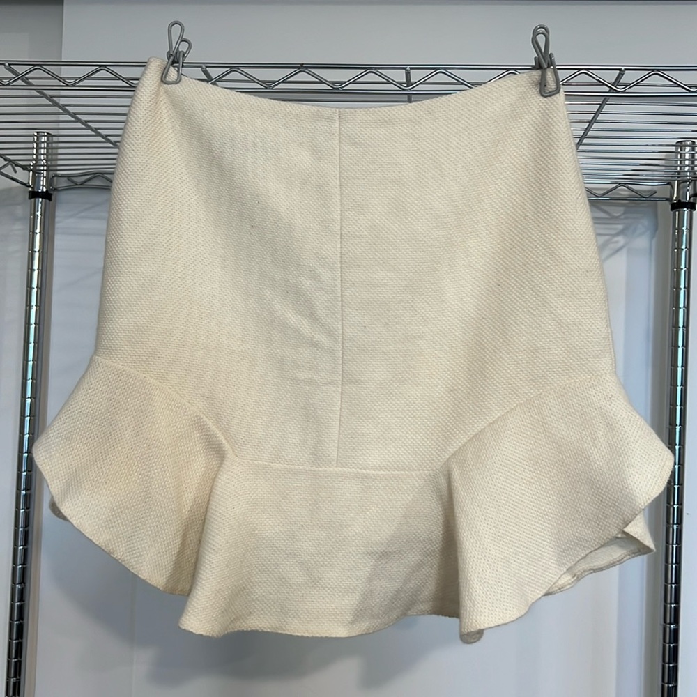 Polish Designer 100% Wool Mini Skirt